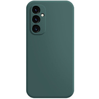 Husă pentru Samsung Galaxy A25, Silicone Lite, verde închis + sticlă 9H