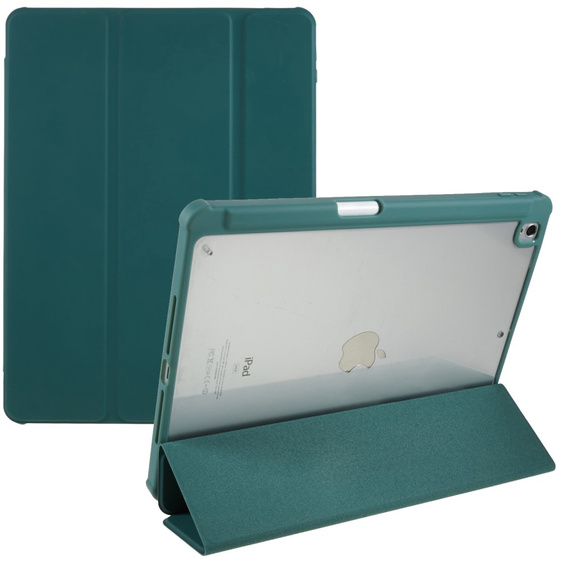 Husă pentru iPad 10.2 2021 / 2020 / 2019, Smartcase Hybrid, cu spațiu pentru stylus, verde închis