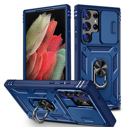 Husă blindată pentru Samsung Galaxy S24 Ultra, CamShield Slide, albastru