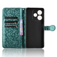 Husa cu clapetă pentru Oppo A5 Pro 5G, Wallet Rhombus, verde