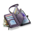 Husă CASEME pentru Samsung Galaxy A55 5G, RFID Leather Wallet, cu curea de umăr, violet