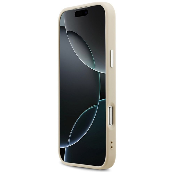 Husă GUESS Peony Hot Stamp Script MagSafe pentru iPhone 17 Pro Max