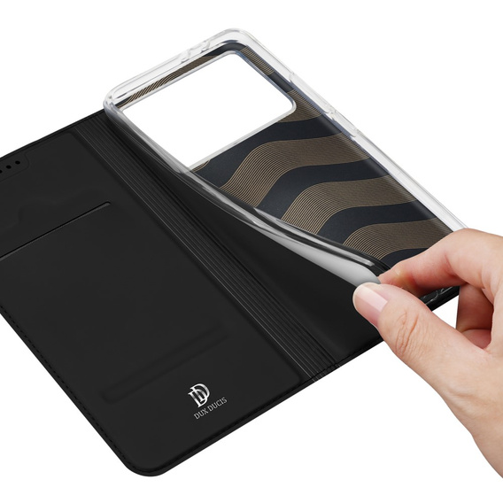 Dux Ducis Huse pentru Xiaomi Poco F6 Pro, Skinpro, negru