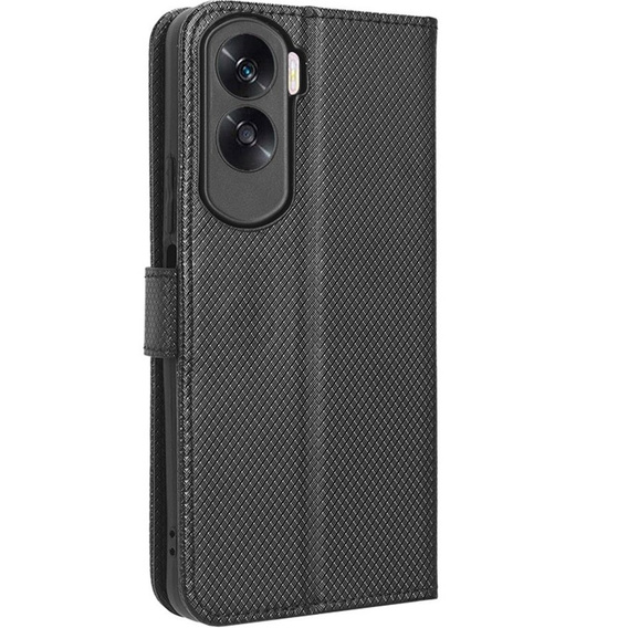 Cu clapetă pentru Honor 90 Lite 5G, Wallet Smart Magnet, negru