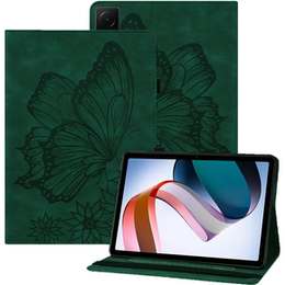 Huse pentru Lenovo Tab M9, Wallet Pen Slot, butterflies, maro
