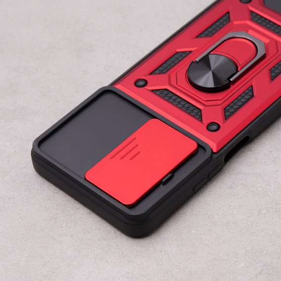 Husă blindată pentru Oppo A98 5G, CamShield Slide, roșu