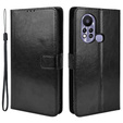 Cu clapetă pentru Infinix Hot 11s, Crazy Horse Wallet, negru
