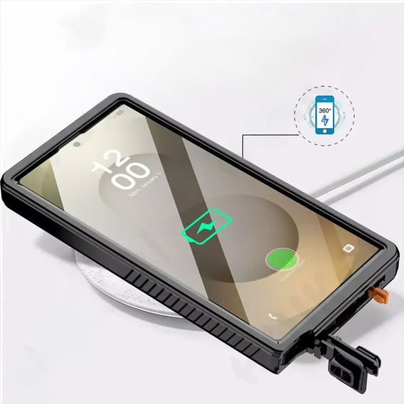Husă impermeabilă IP68 pentru Samsung Galaxy S25 Ultra, negru