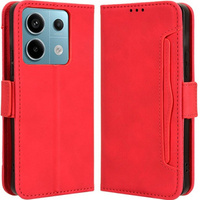 Cu clapetă pentru Xiaomi Redmi Note 13 Pro 5G, Card Slot, roșu