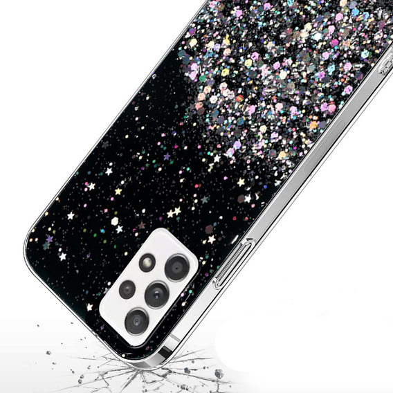 Huse pentru Samsung Galaxy A52 / A52s, Glittery, negru