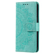 Cu clapetă pentru Samsung Galaxy A14 4G/5G, Mandala, verde
