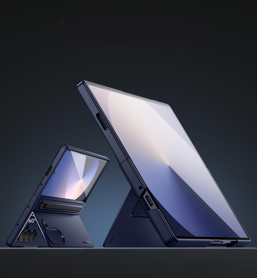 Huse pentru Samsung Galaxy Z Fold 6, Suritch Full Body, albastru închis