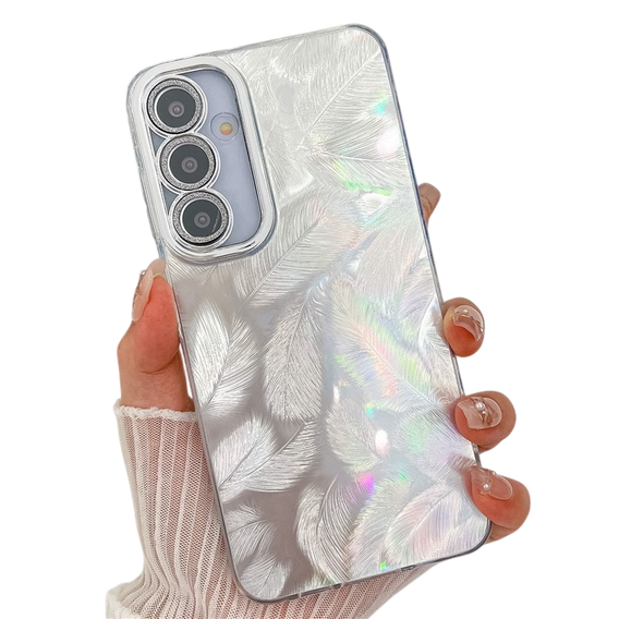 Carcasa pentru Samsung Galaxy A36 5G / A56 5G, Feather, de argint