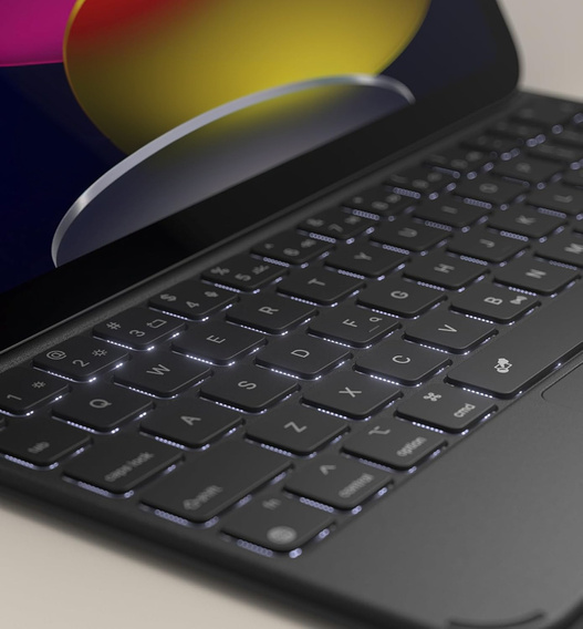 Husă tastatură pentru iPad 11" 2025 A16 (11 gen.) / iPad 10.9" 2022 (10 gen.), Dexnor Magnetic Keyboard Touchpad, negru