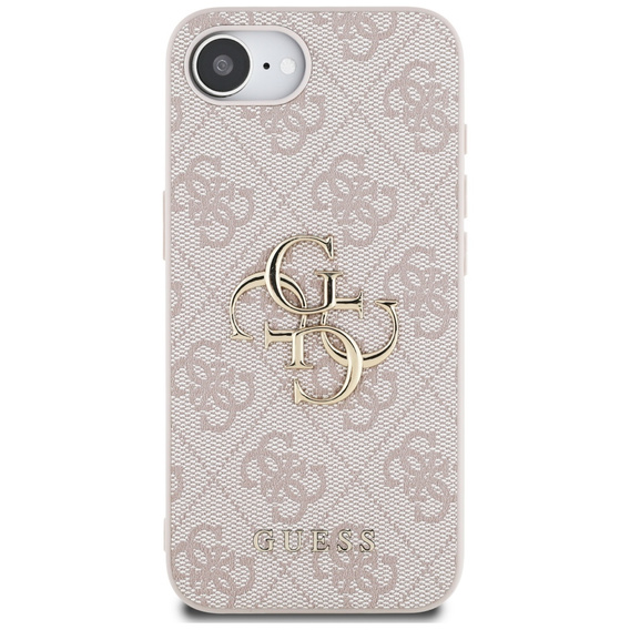 GUESS Huse pentru iPhone 16E, 4G Big Metal Logo, roz