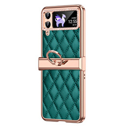 Husă pentru Samsung Galaxy Z Flip 4 5G, Rhombus Grid, Black