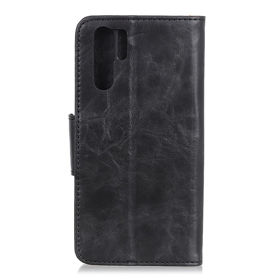 Cu clapetă pentru Huawei P30 Pro, Split Leather Wallet, negru