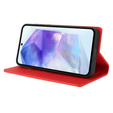 Cu clapetă pentru Samsung Galaxy S25+ Plus, Litchi Skin Grain, roșu