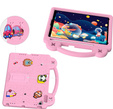 Husă pentru copii pentru iPad 10.2" 2021/2020/2019 (9/8/7 gen.) / Air 10.5" 2019 (3 gen.), Cute Patterns, cu suport, roz