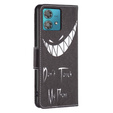 Cu clapetă pentru Motorola Edge 40 Neo, Wallet, Don't Touch My Phone, negru