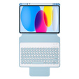 Husă pentru tastatură pentru iPad 11" 2025 A16 (11 gen.) / iPad 10.9" 2022 (10 gen.), Rotary 360° Leather, caz albastru