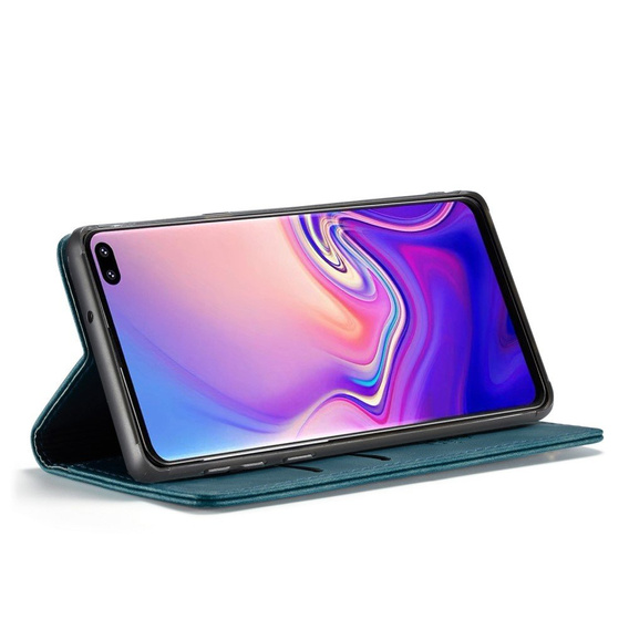 Husa CASEME pentru Samsung Galaxy S10, Leather Wallet Case, albastru