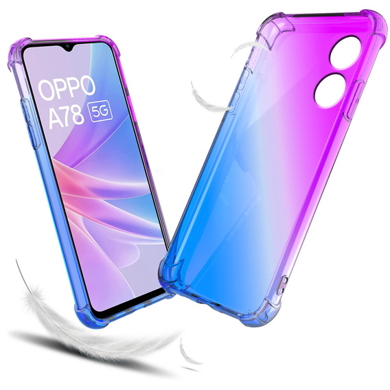 Husa pentru Oppo A78 5G, Gradient Dropproof, Violet / albastru