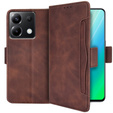 Cu clapetă pentru Xiaomi Poco X6 5G, Card Slot, maro