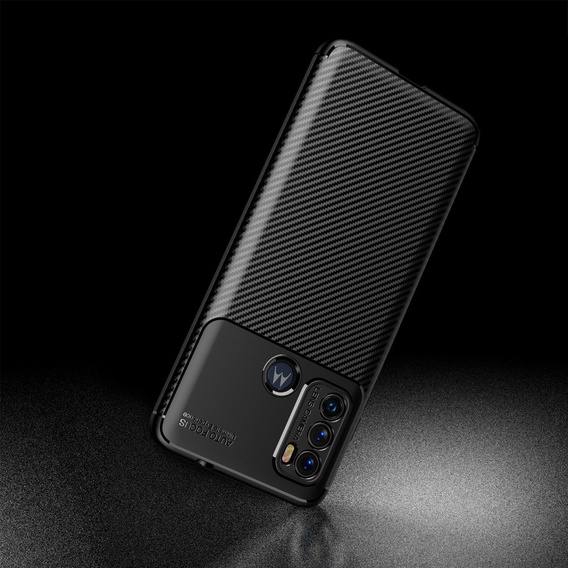 Huse pentru Motorola Moto G60, Carbon Gel, negru