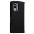 Cu clapetă pentru Nokia X30 5G, Wallet Litchi Magnet Case, negru
