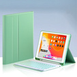 Carcasă + tastatură iPad 10.2 7/8/9 gen 2019/2020/2021, Keyboard Cover Pen Slot, verde