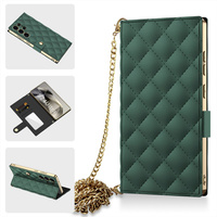 Husă flip pentru Samsung Galaxy S24 Ultra, GKK Mirror Wallet, verde