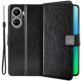 Cu clapetă pentru Huawei Nova 10 SE, Crazy Horse Wallet, negru