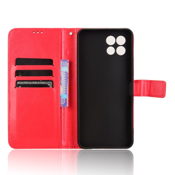 Cu clapetă pentru T Phone 2 5G, Crazy Horse Wallet, roșu