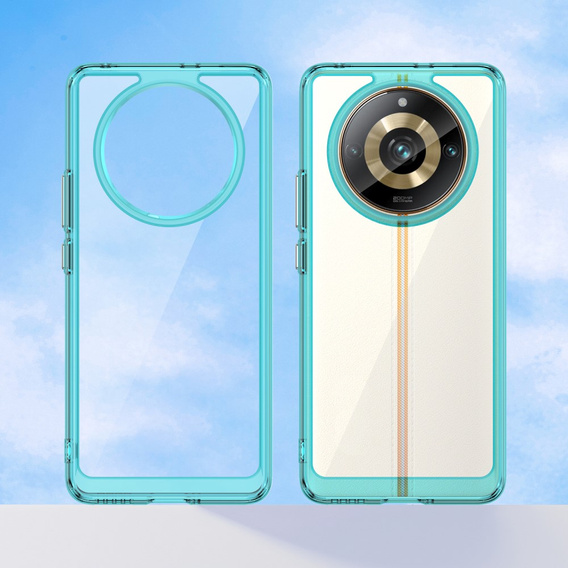 Huse pentru Realme 11 Pro 5G / 11 Pro+ 5G, Fusion Hybrid, transparent / albastru