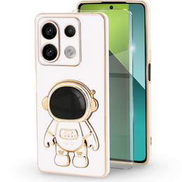 Carcasă pentru Xiaomi Redmi Note 13 Pro 5G, Astronaut, alb + sticlă călită 9H
