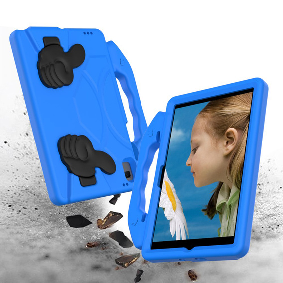 Husă pentru copii pentru Samsung Galaxy Tab A7 10.4 2022 / 2020 / Huawei MatePad 10.4 2022 / 2020, husă pentru copii cu mâner, albastru