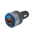 Încărcător auto Forcell F-Energy Alu 85 W, 2 × USB-C + USB-A, PD / QC 4.0 / SFC 2.0