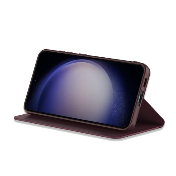 Cu clapetă pentru Samsung Galaxy S23 Plus, GKK Leather, maroon