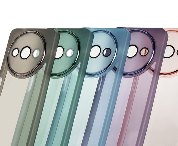 Husă din silicon pentru Xiaomi Redmi A3, cu protecție pentru cameră, transparent / roz