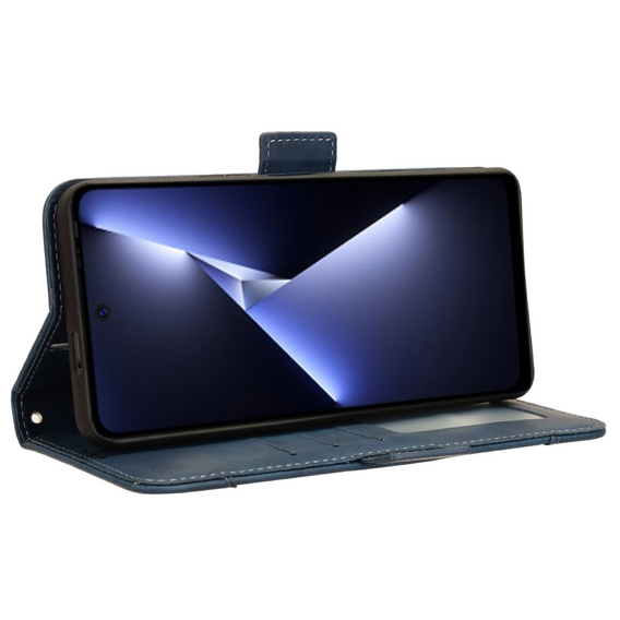 Cu clapetă pentru Tecno Pova 5 Pro 4G, Card Slot, albastru