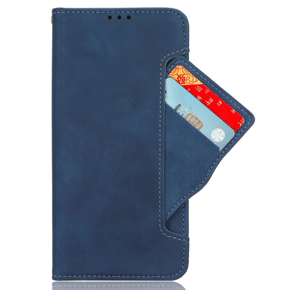 Cu clapetă pentru Samsung Galaxy A26, Card Slot, albastru închis