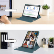 Husă pentru tastatură pentru Lenovo Tab M11, Rotary 360° Leather, verde închis