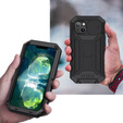 Husă pentru iPhone 13, R-JUST CamShield Slide, armată, negru