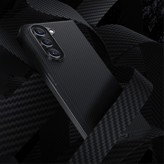 Carcasa BENKS Kevlar pentru Samsung Galaxy Z Fold5 5G, pentru MagSafe, Carbon Fiber, negru
