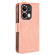 Cu clapetă pentru Oppo Reno 13 Pro, Card Slot, roz