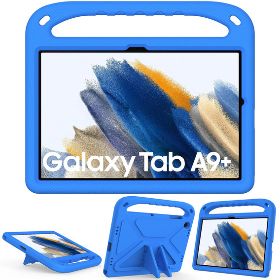 Husa pentru copii pentru Samsung Galaxy Tab A9+, Husa pentru copii cu mâner, albastru