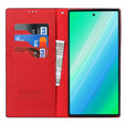 Husă din piele pentru Samsung Galaxy S23 Plus, ERBORD Grain Leather, roșu