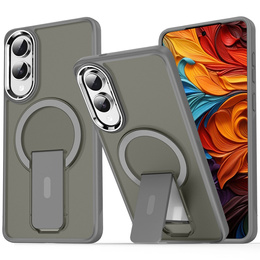Husă pentru Samsung Galaxy S25 Edge, Kickstand Matt Case, pentru MagSafe, gri titan