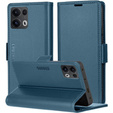 Husă pentru Oppo Reno 13 Pro, ERBORD Glossy Litchi, portofel cu clapetă, albastru